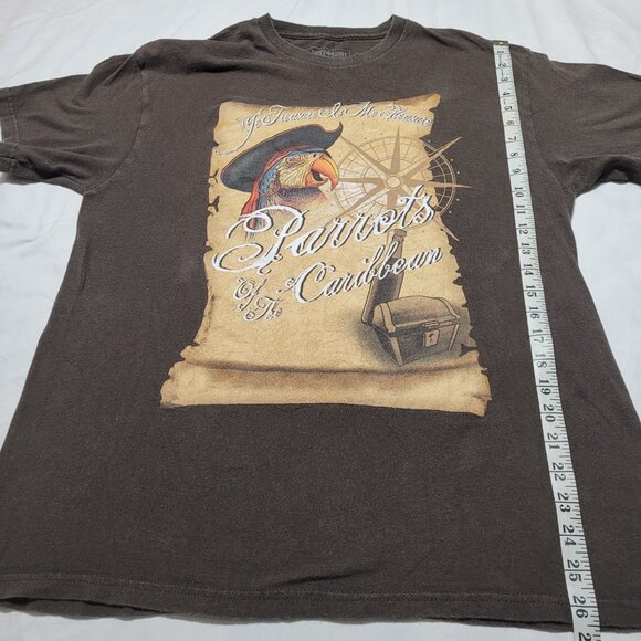 Parrots of the Caribbean Humorous Graphic Cotton T Shirt Pirate's Treasure Large - Picture 7 of 9